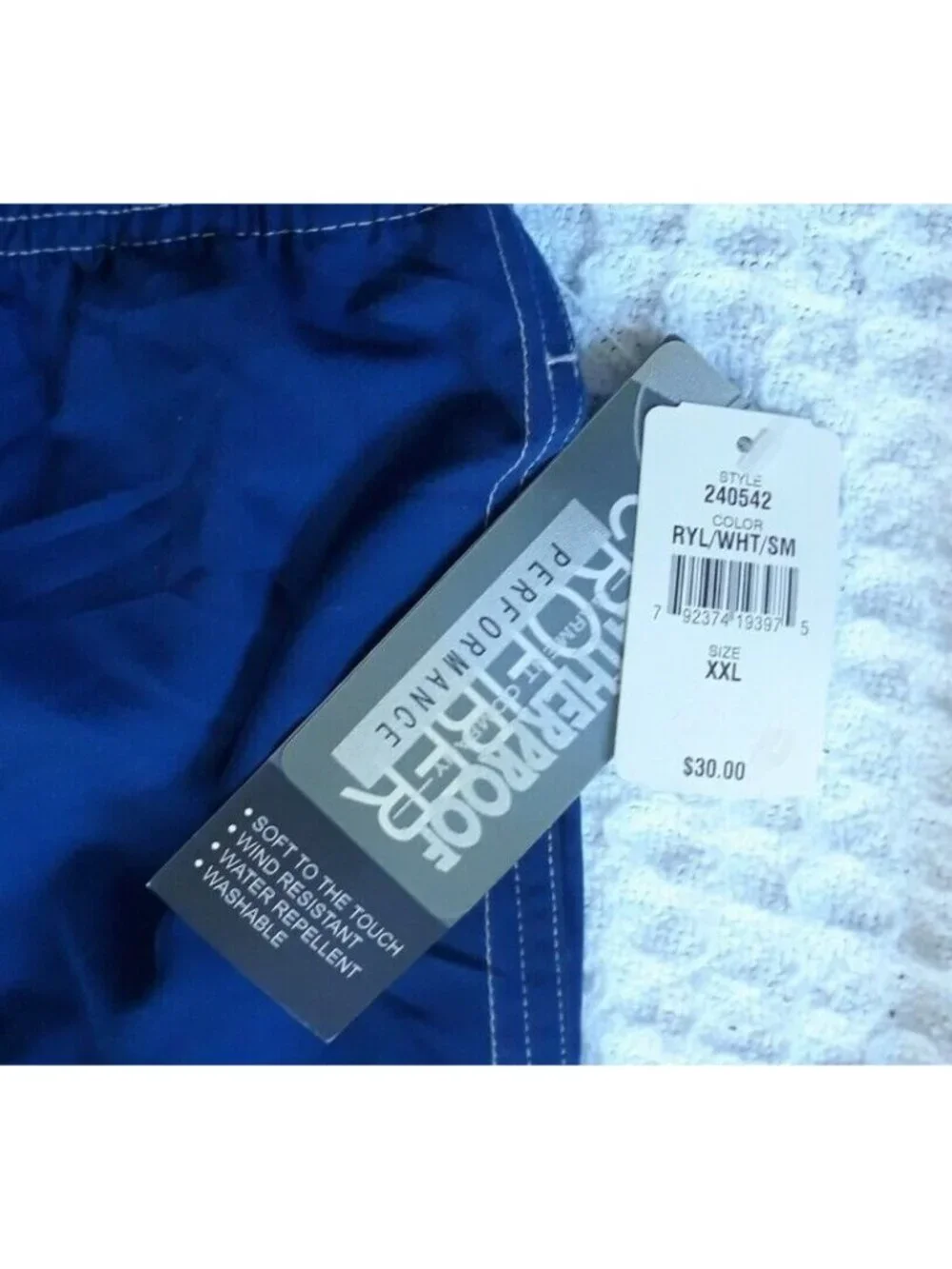 Weatherproof Performance Mens Blue Swim Trunks Surf Shorts XXL 2xl